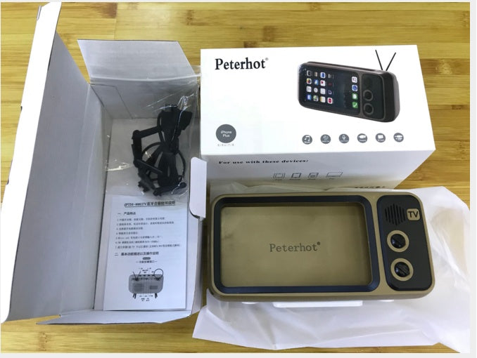 Retro TV mini portable audio player in compact vintage television design by My Store