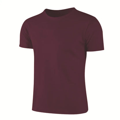 Lake blue quick dry short sleeve sport T-shirt for men and women, breathable gym and running jersey for fitness and training.