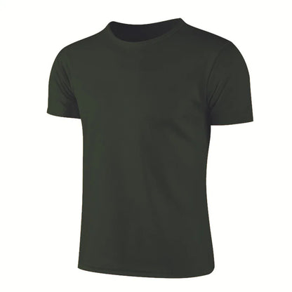 Lake blue men's and women's quick-dry short sleeve sport T-shirt, breathable gym jersey for running, training, and fitness.
