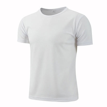 Lake blue men's and women's quick dry short sleeve sport T-shirt, breathable fitness and running jersey for gym and training.