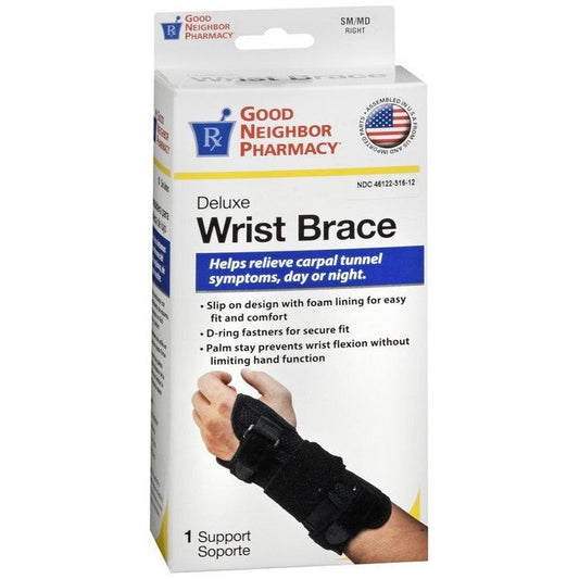 Good Neighbor Pharmacy Right Deluxe Wrist Brace Black Small/Medium 1ct