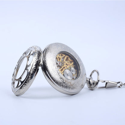Vintage pocket watch with classic round case and visible clock face by My Store