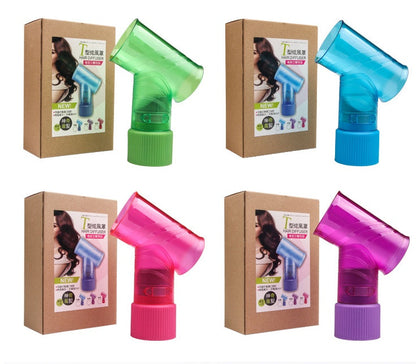 Hair dryer with magic curl attachment for styling and drying hair