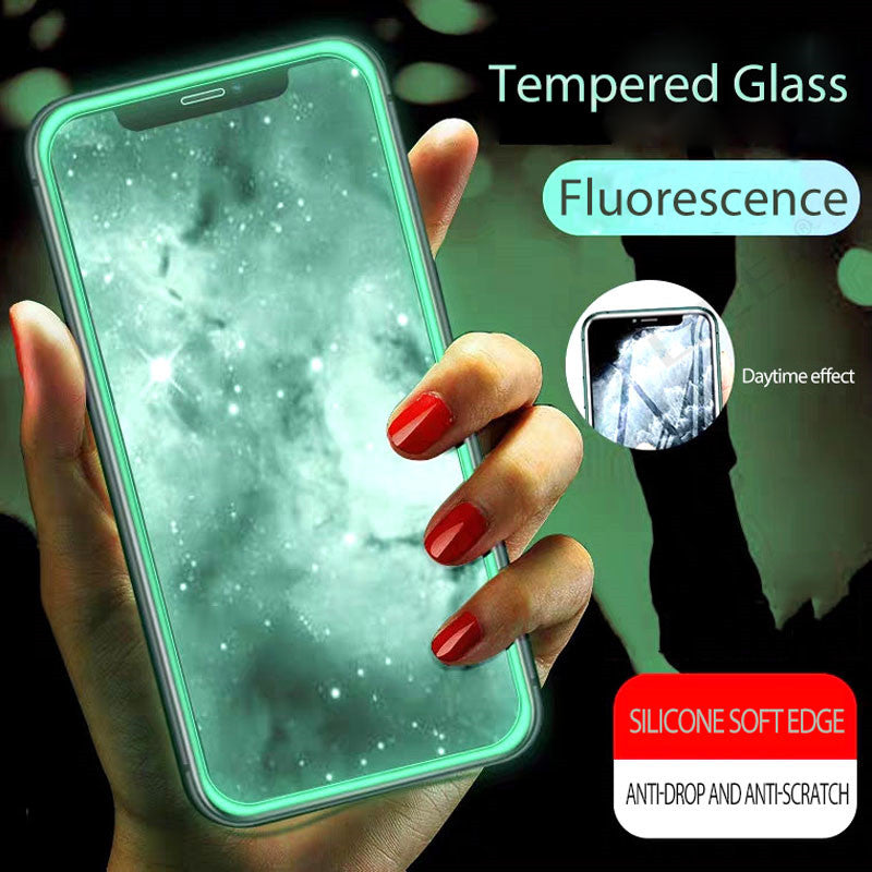 Luminous full cover tempered glass screen protector with clear edge-to-edge design