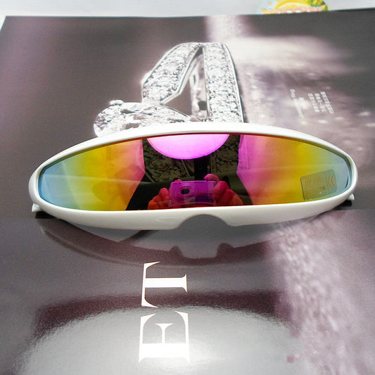 Outdoor sports sunglasses by My Store, black wraparound frame with dark lenses