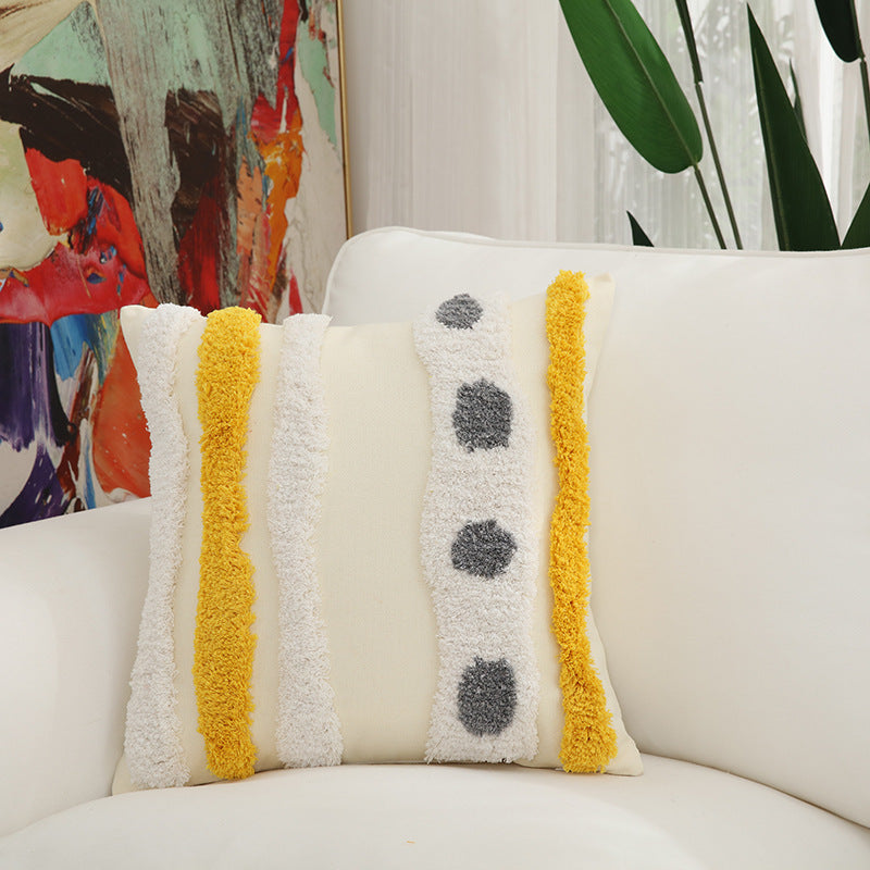 Embroidered cotton home pillow from My Store in a soft, decorative design