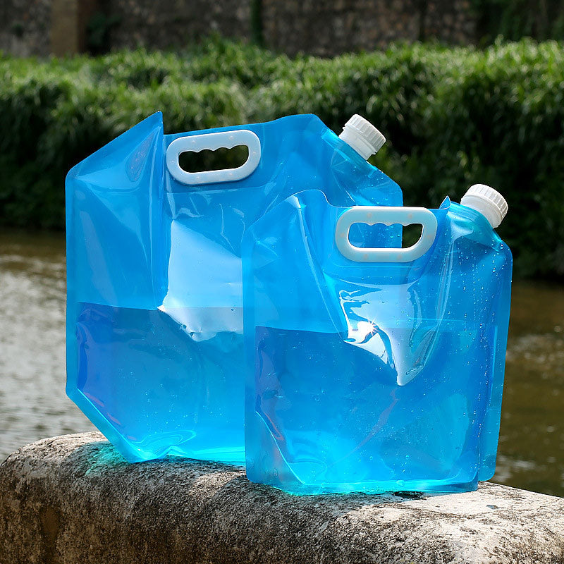 Foldable PVC outdoor camping water bag container for hiking and portable water storage