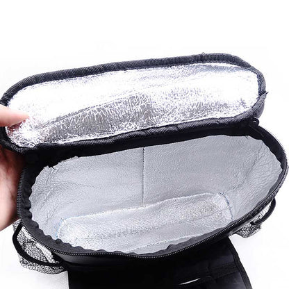 Thermal bag car seat organizer with multiple compartments and insulated storage for food and drinks