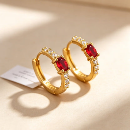 Zircon-inlaid earrings for women, elegant sparkling design by My Store
