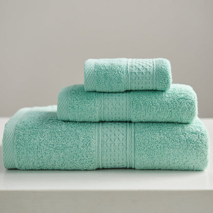 Minimalist style square pure cotton bath towel set in neutral tones