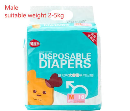 10-piece bag of disposable dog diapers for pet use
