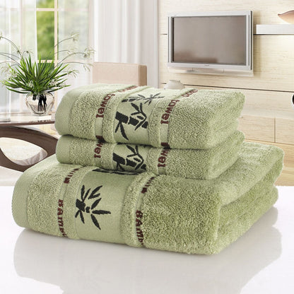 Bamboo charcoal fiber bath towel with soft textured weave in neutral color
