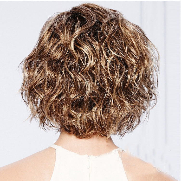 Ladies short volume mixed fluffy wig from My Store, shown from the front