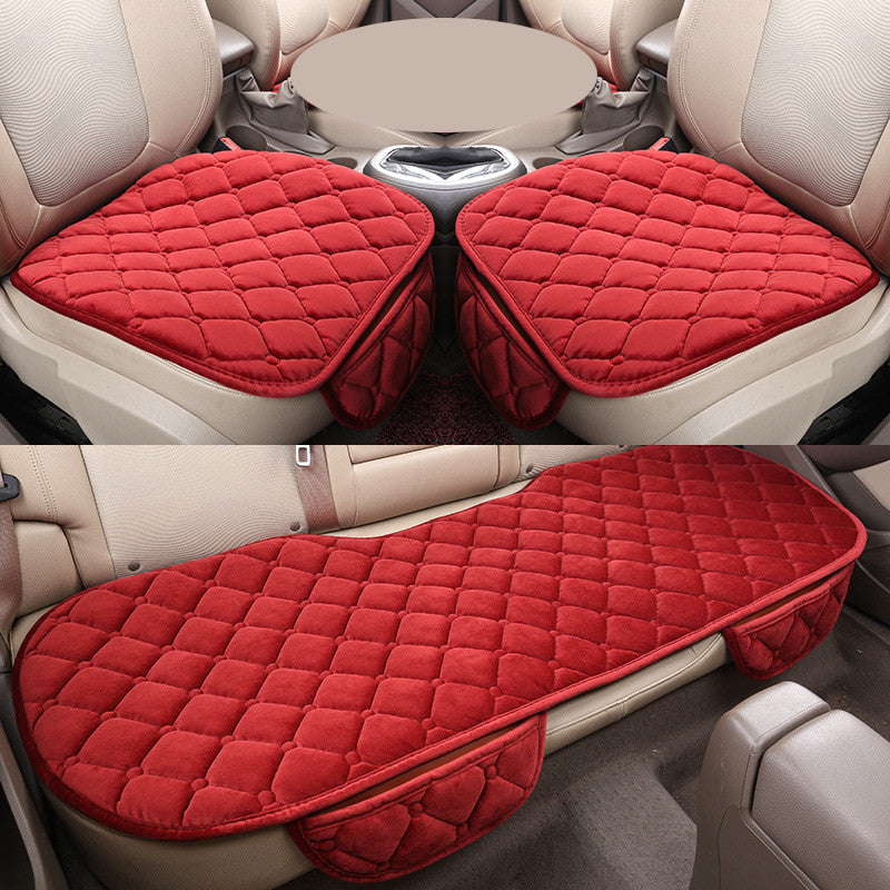 Comfortable plus velvet warm cushion in soft, plush fabric close-up