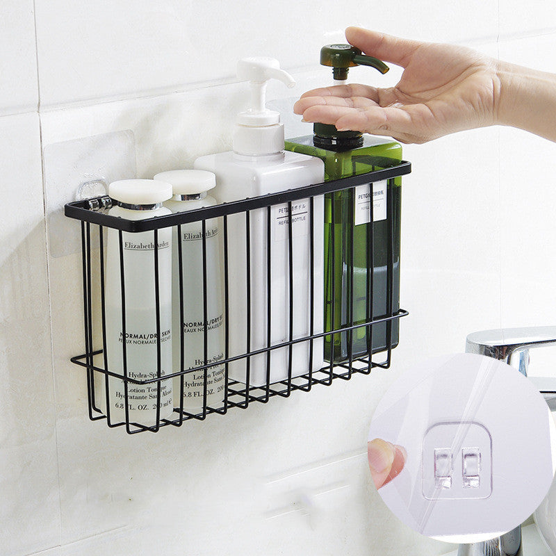 Wrought iron bathroom shelf by My Store with a durable metal frame and wall-mounted design