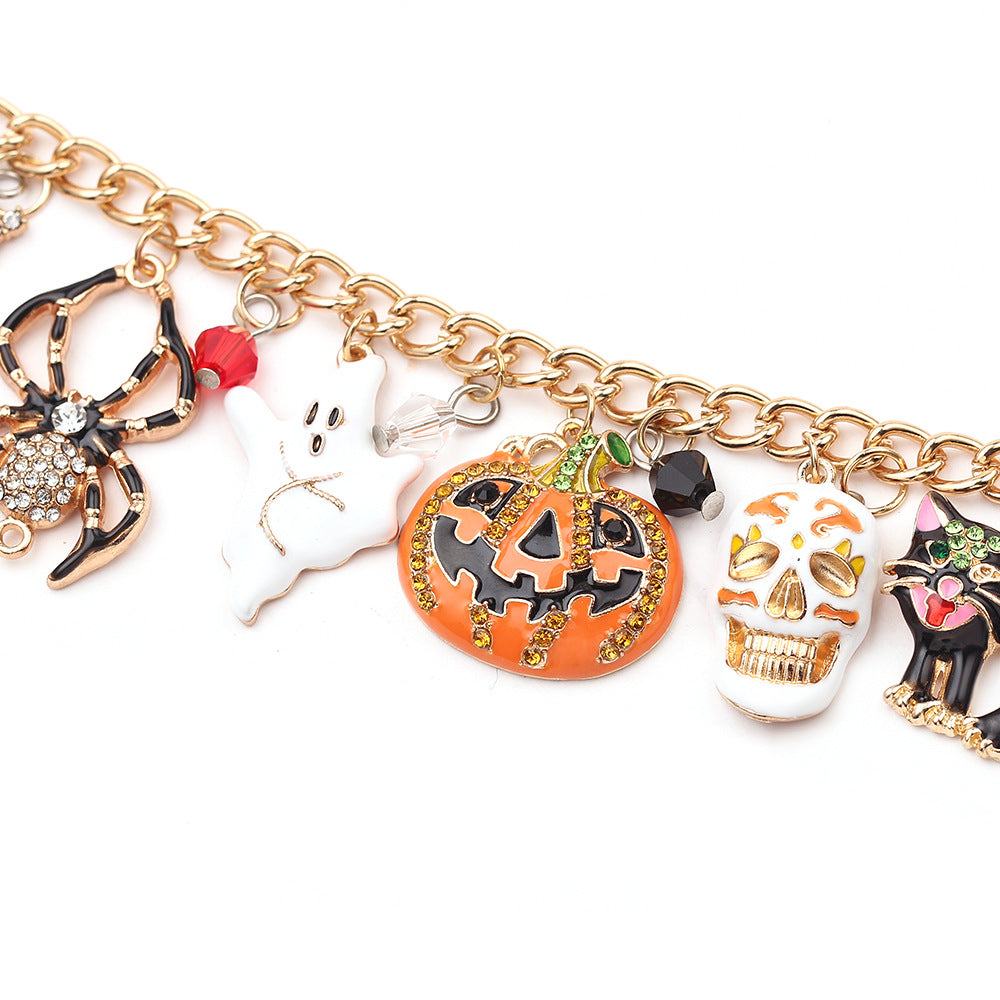 Halloween bracelet with festive seasonal design and colorful decorative details