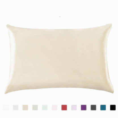Solid color satin simulation silk single pillowcase in ice silk fabric by My Store
