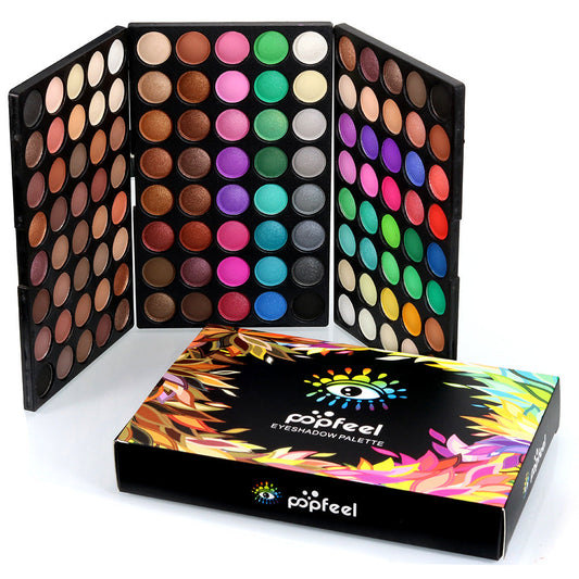 120-color professional matte eyeshadow palette with soft cosmetic powder shades and colorful makeup pans