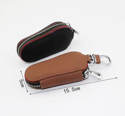 Universal car key case with protective cover, black design for everyday key fob protection