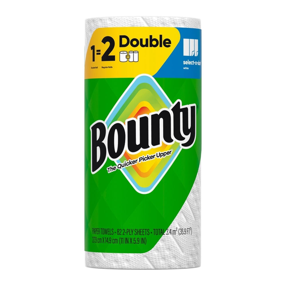 Bounty Select-a-Size Roll Paper Towels 2-Ply White