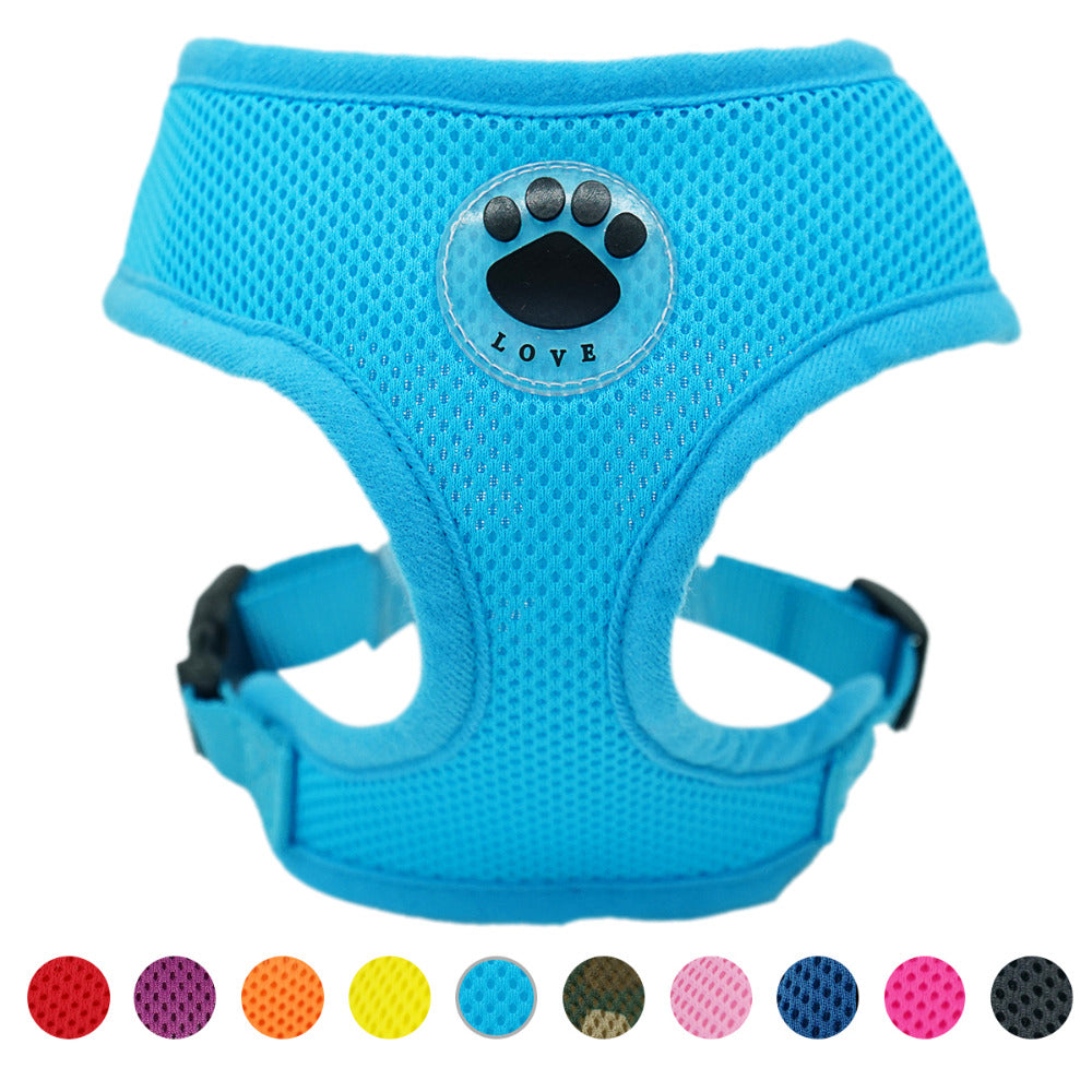 Breathable mesh dog harness by My Store, lightweight design for comfortable walks