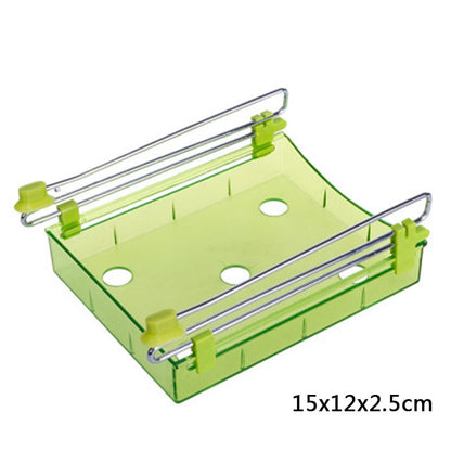 Hanging plastic refrigerator clapboard storage rack for organizing kitchen supplies