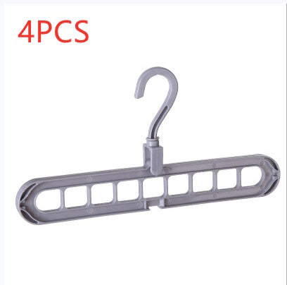 9-hole clothes hanger organizer, space-saving hanger rack in white plastic, My Store brand