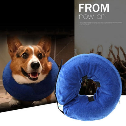PVC inflatable dog collar for anti-bite and anti-lick protection