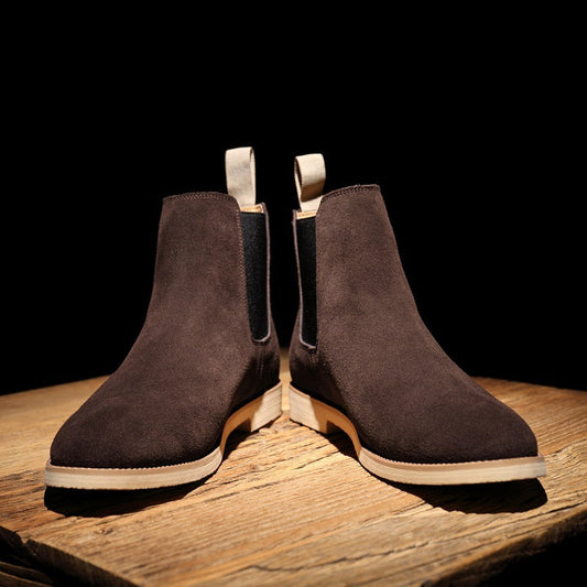 Men's autumn-winter suede Chelsea high-top boots by My Store