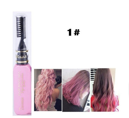 Temporary hair dye mascara by My Store in a compact tube with applicator wand