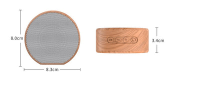 Mini wood Bluetooth speaker, portable outdoor wireless speaker with AUX and TF card support