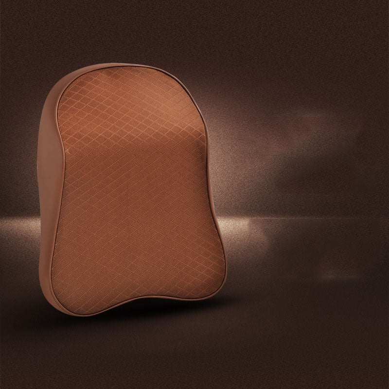 Black car cushion seat pad with textured surface, shown from above