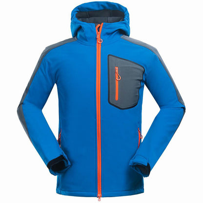 Men's outdoor mountaineering soft shell jacket in a versatile design for leisure sports and outdoor activities