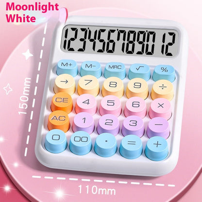 Multifunctional calculator for college students and children, compact black design with numeric keypad and display