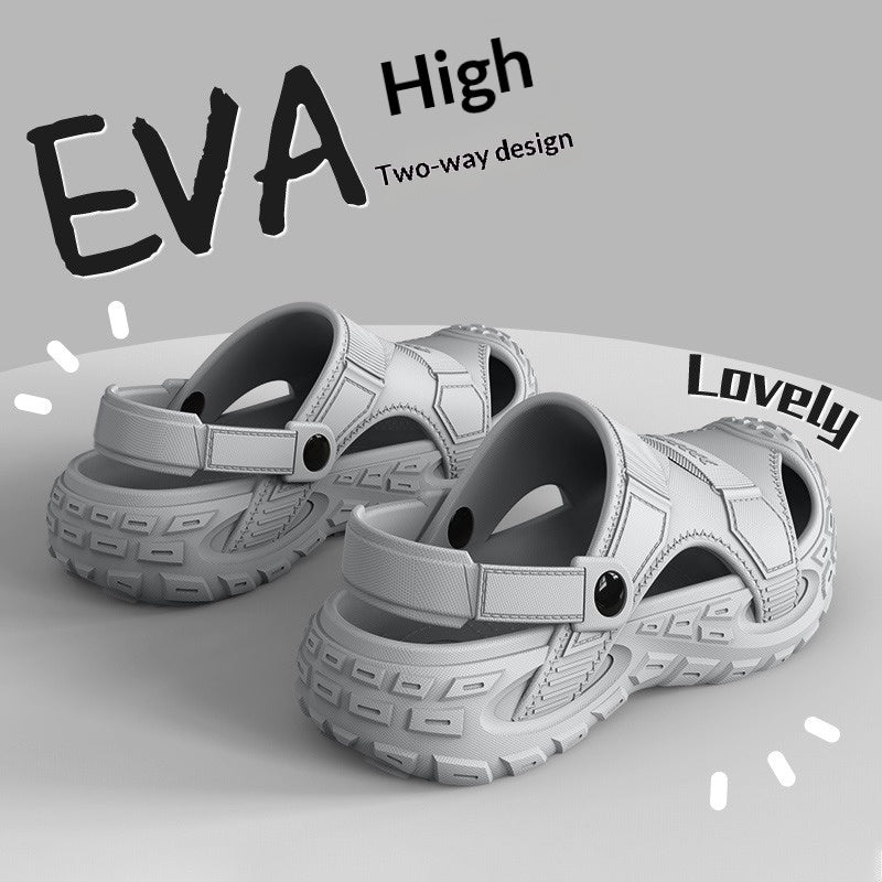 Summer outdoor non-slip soft-soled closed-toe half-slippers in a casual design, My Store brand