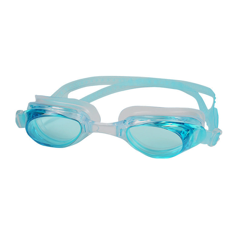 HD flat light waterproof antifogging swimming glasses by My Store, clear lens design
