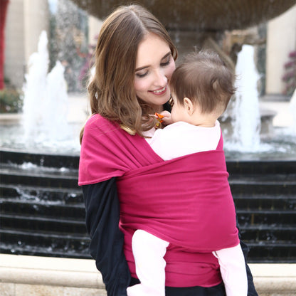 Solid color baby sling carrier by My Store for hands-free infant carrying