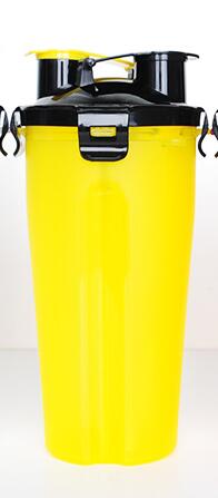 Portable 2-in-1 pet water bottle dispenser with silicone bowl for dogs and cats during travel