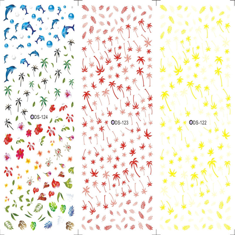 Watermark sticker decal nail sticker sheet with delicate graphic designs