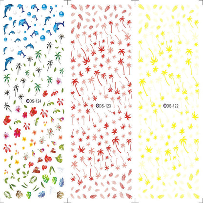 Watermark sticker decal nail sticker sheet with delicate graphic designs