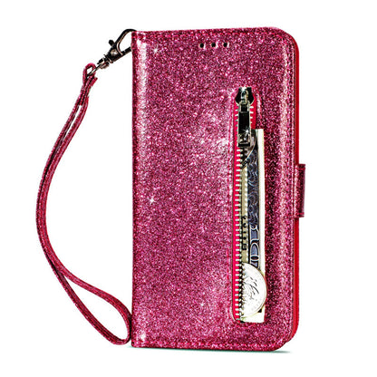 Black zipper phone case with secure zip closure and compact protective design