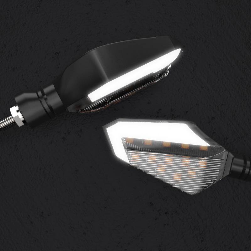 LED turn signal for off-road motorcycle modified accessories, compact black design