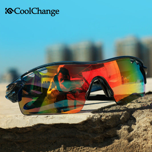 Cool Change 0093 polarizing cycling glasses with wind protection for men and women outdoors
