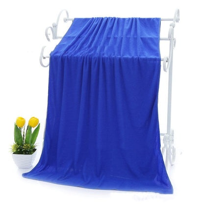 Absorbent microfiber bath towels by My Store, soft textured fabric for everyday bathroom use