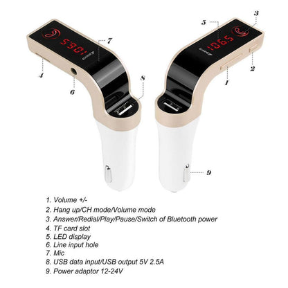 My Store vehicle Bluetooth receiver for wireless audio streaming in car stereo, compact black adapter