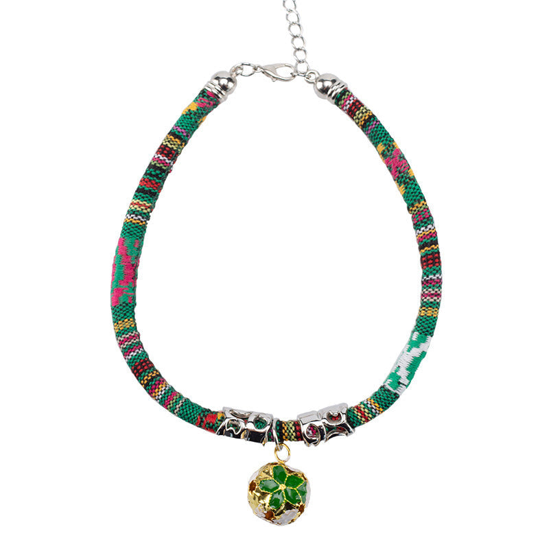 Ethnic style bell collar with decorative design by My Store