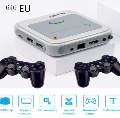 Portable HD wireless game emulator arcade host with handheld console and built-in game controls