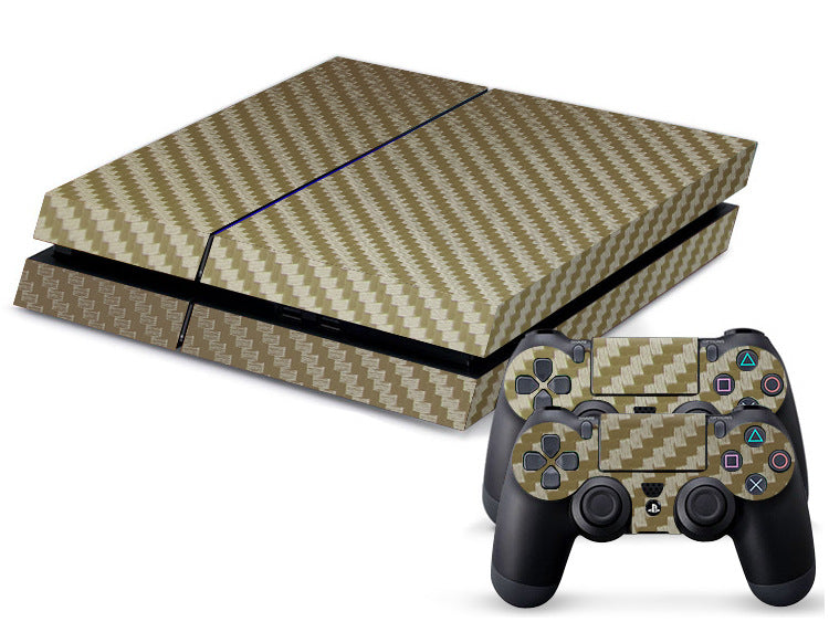 PS4 carbon fiber sticker with textured black finish for PlayStation 4 console panels