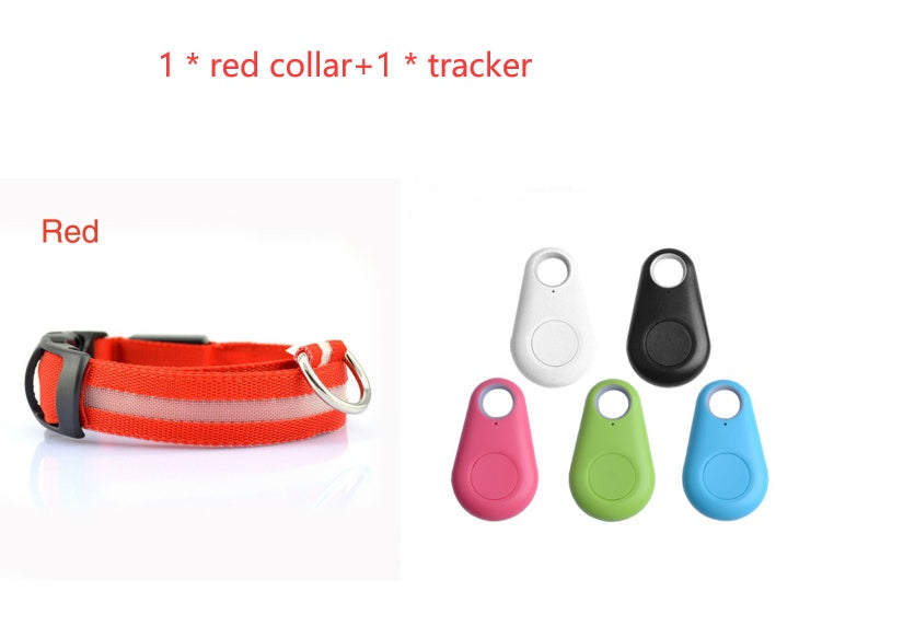 Safety Dog LED Collar with adjustable glowing light for nighttime visibility