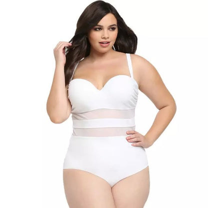 Women's plus size swimsuit by My Store, front view in a classic one-piece design